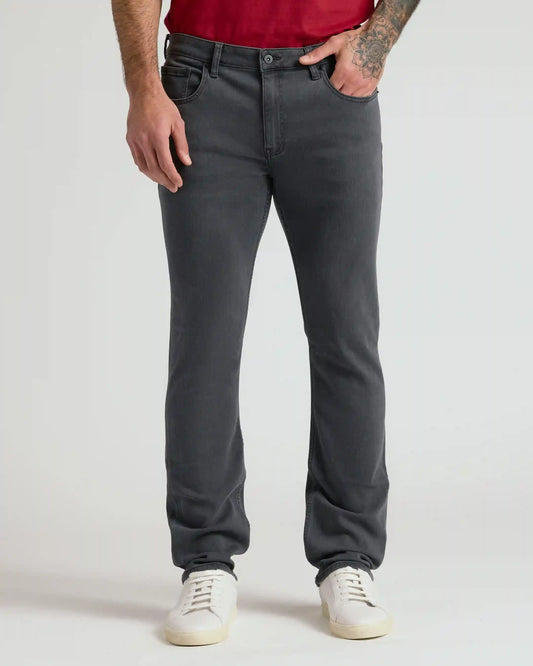 Gray Wash Straight Comfort Stretch Jeans
